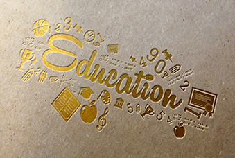 gold foil stamp education