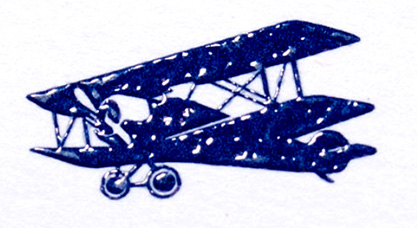 thermography blue airplane biplane